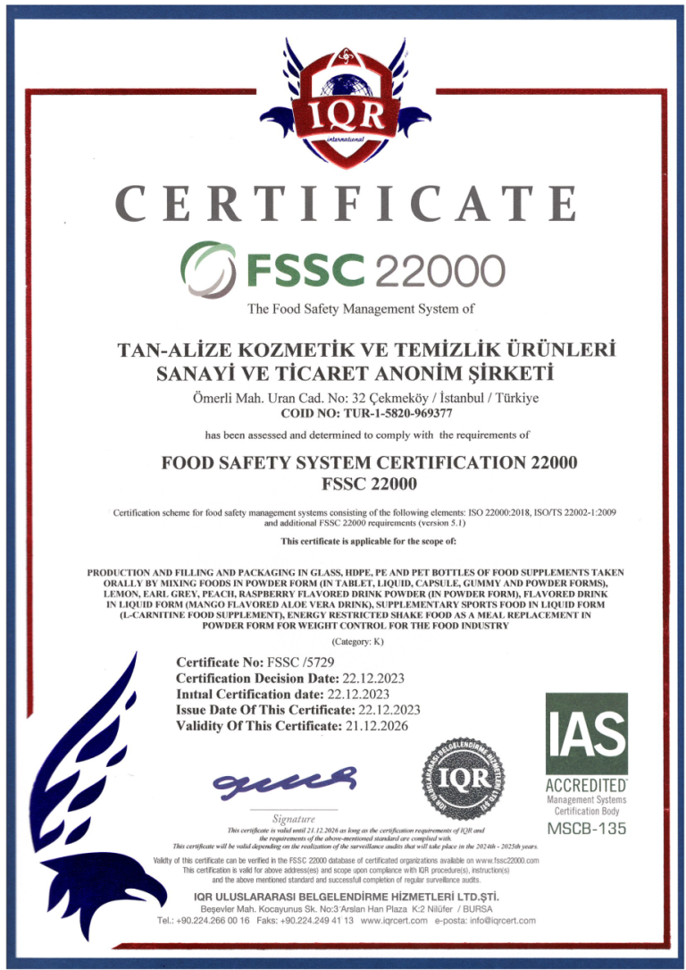 Сертификат FSSC_22000
